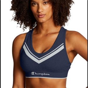 Champion Women's Athletics The Sweatshirt Chevron Racerback Sports Bra NWT